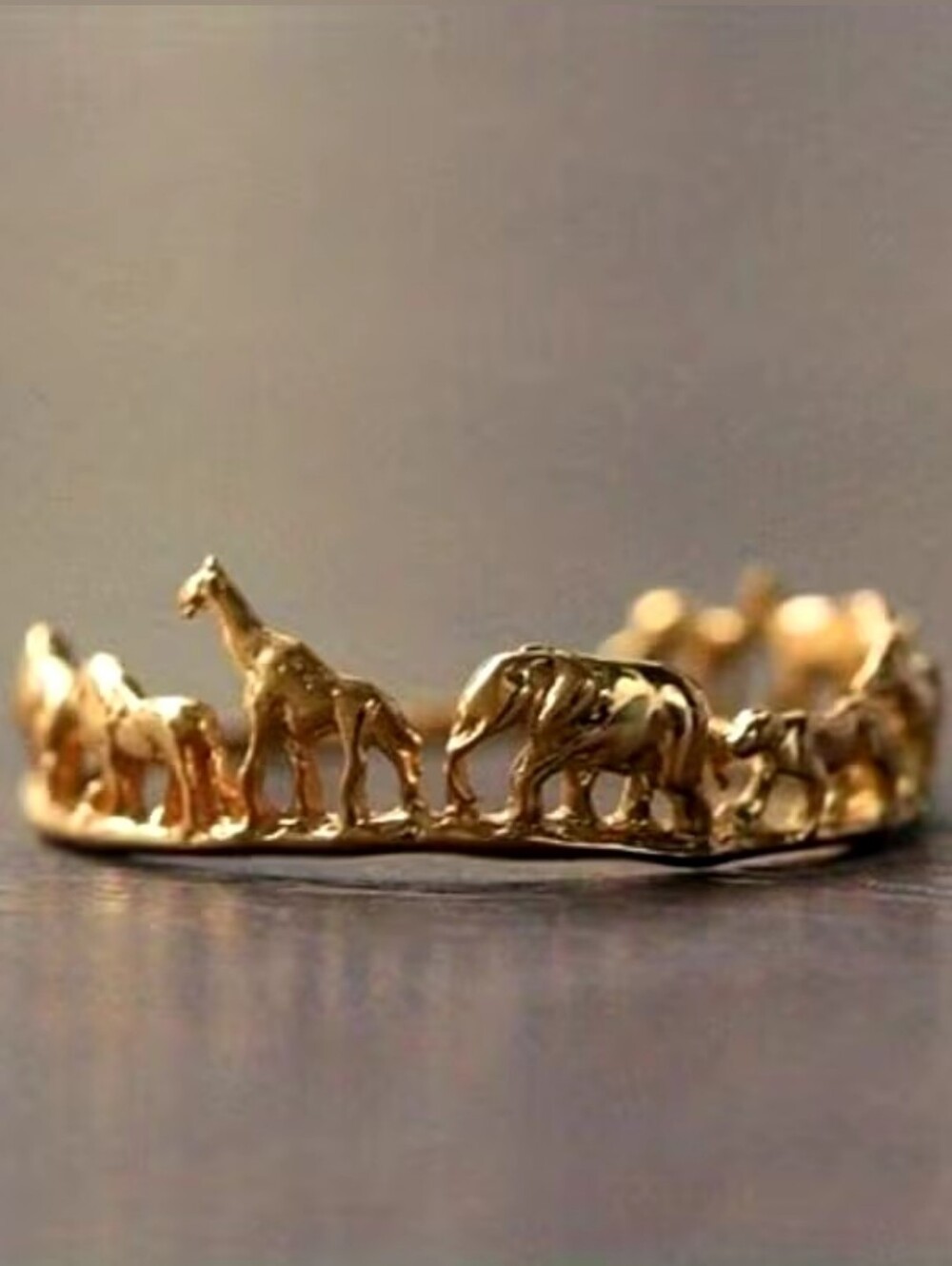 Size 7 Gold Animal Parade Ring - Women Jewelry